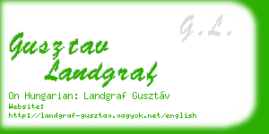 gusztav landgraf business card